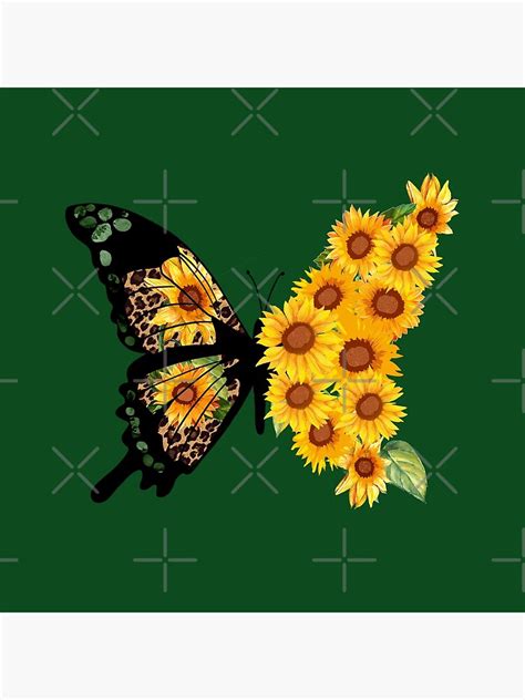 Sunflower Butterfly Poster For Sale By Bibichaton Redbubble