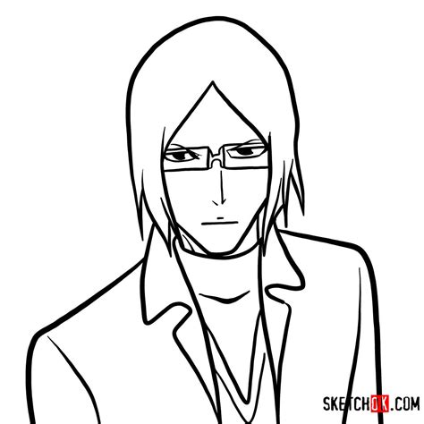 How To Draw Uryū Ishidas Face Bleach Sketchok Easy Drawing Guides