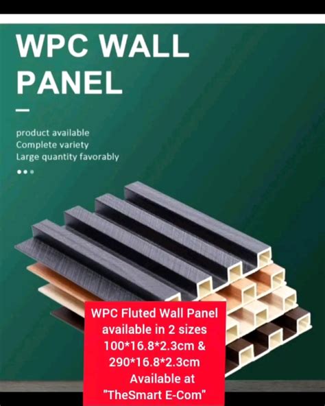 WPC wall panels fluted interior/exterior panel cladding 100*16.8*2.3cm | Lazada PH