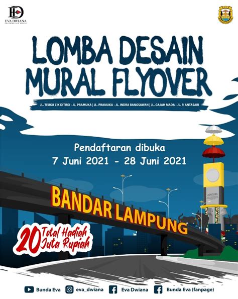 Hut Bandar Lampung Ke Pemkot Adakan Lomba Desain Mural Lidik Lampung