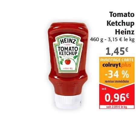 Offre Tomato Ketchup Heinz Chez Colruyt