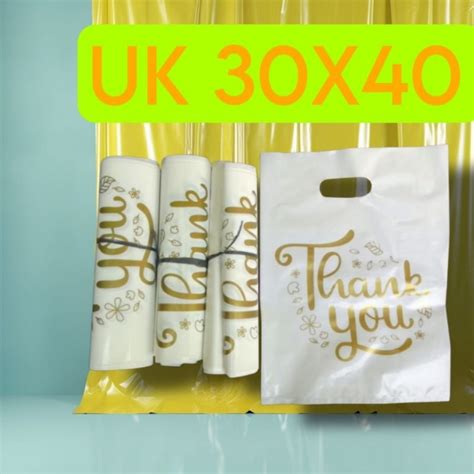 Jual Isi 50 Uk 30cmX40cm Kantong Plastik PE Motif Thank You Kantong