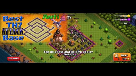 Anti Hog And Dragon Attack Th7 Th7 Base Anti Dragon Anti Hog Anti 3 Star Youtube