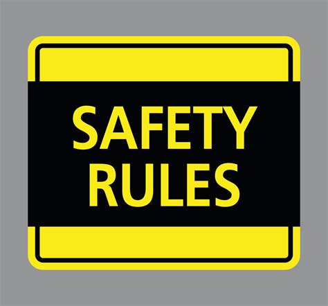 safety rules , health and safety first, vector illustrator 23247803 ...