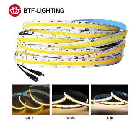 Ready Stock0 5m 5m FCOB FOB COB Flexible LED Strip Tape 528 LEDs M