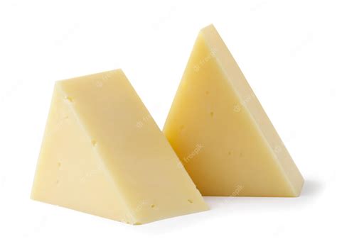 Premium Photo | Cheese triangles on a white background Isolated