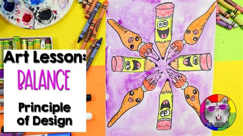 Art Lesson Balance Cartoon Pencil Drawing Principle Of Design