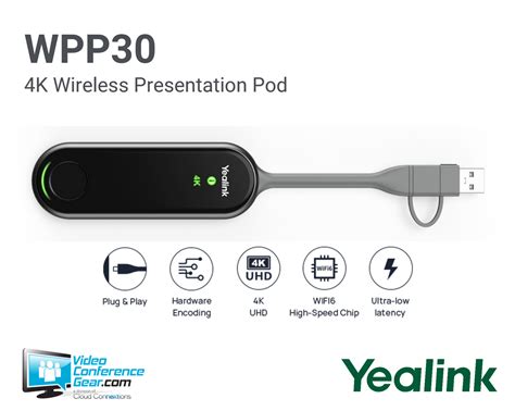 Yealink Wpp30 4k Wireless Presentation Dongle Byod Content Sharing