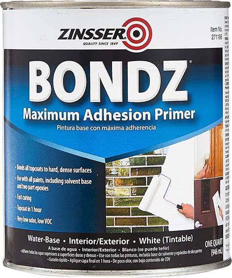 Rust Oleum 256266 Qt Bondz Maximum Adhesion Water Based Primer White