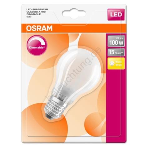 LED dimmbare Glühbirne RETROFIT E27 12W 230V 2700K Osram Beleuchtung de