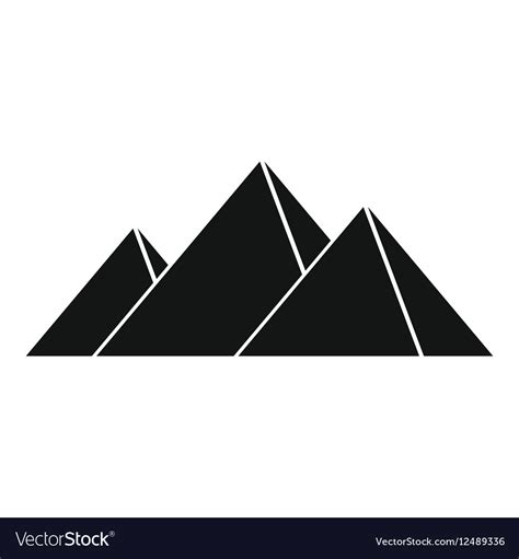 Pyramids In Giza Icon Simple Style Royalty Free Vector Image