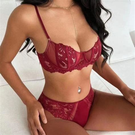 Ensemble Lingerie Femme Anti Affaissement Dentelle Ultra Fine A Mode