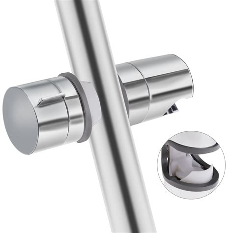 Chrome Abs Chrome Shower Rail Head Slider Holder Living Room Adjustable