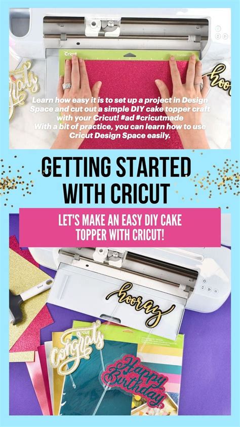 Getting Started With Cricut How To Make An Easy Diy Cake Topper Easy