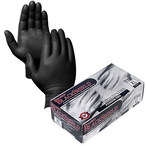 Duraskin Blackshield 6 Mil Nitrile Powder Free Disposable Gloves 100 Gloves Per Dispenser G