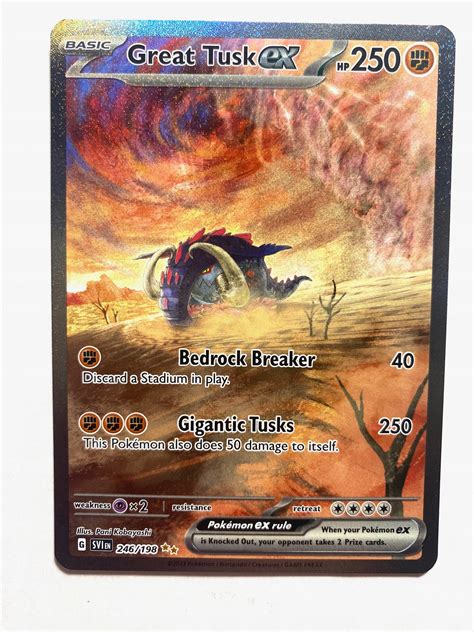 Scarlet Violet Special Rare Great Tusk Ex Stan Nowy Z