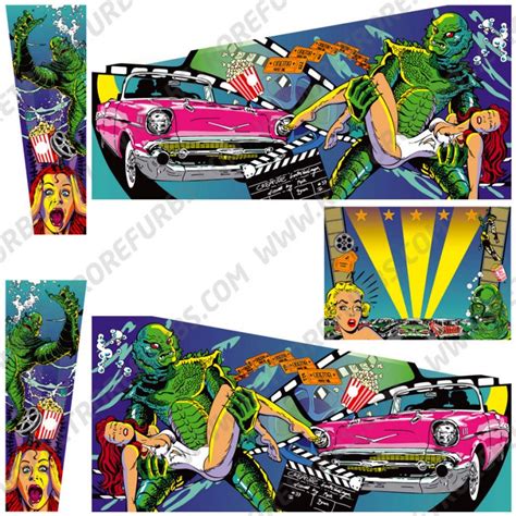 Pinball Cabinet Decals Flipper Side Art Graphics Retro Refurbs