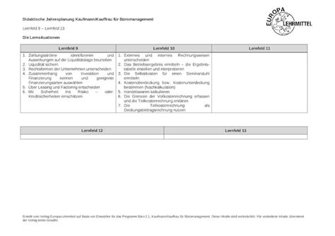 Docx Didaktische Jahresplanung Kaufmann Kauffrau F R Web Viewerstellt