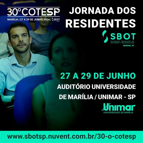 Jornada De Residentes Acontecer No Cotesp Sbot Regional S O Paulo