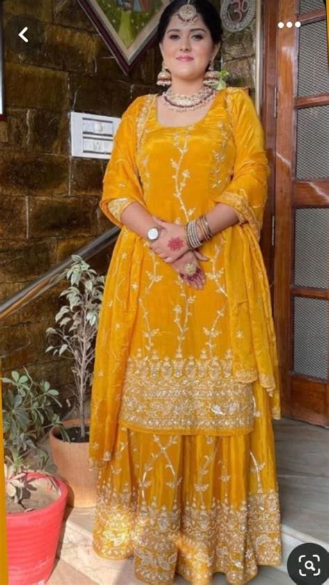punjabi suit  haldi ceremony haldi punjabi dress