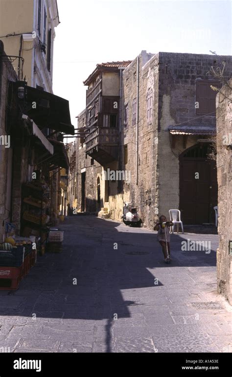 Rhodes old Town Stock Photo - Alamy