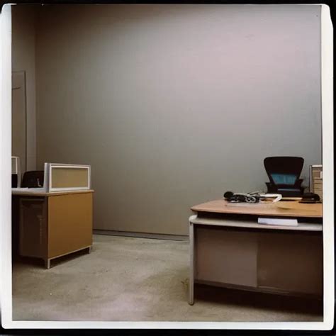 Creepy Liminal Infinite Office Space Old Polaroid Stable Diffusion