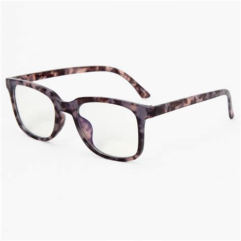 Brown And Blue Solar Blue Light Reducing Rectangle Tortoiseshell Clear Lens Frames Claire S Us