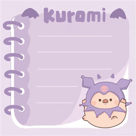 Kuromi note ☂️ | Japon, Cadre, Stickers