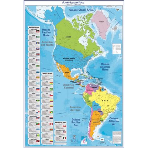 Mapa Geográfico Político De América Latina