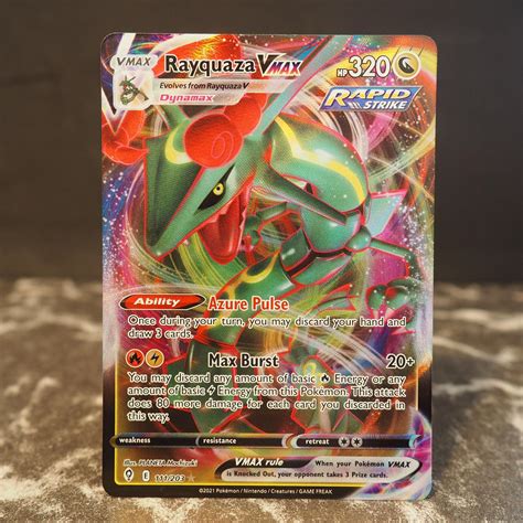 Pok Mon Karty Rayquaza Vmax Evolving Skies Aukro