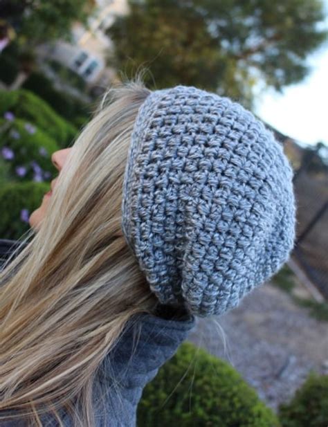 Slouchy Hat Crochet Pattern Easy Crochet Hat Knit Or Crochet Crochet