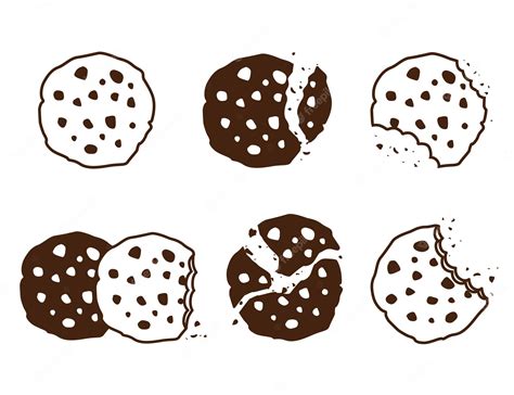 Bitten Cookie Clip Art Black And White