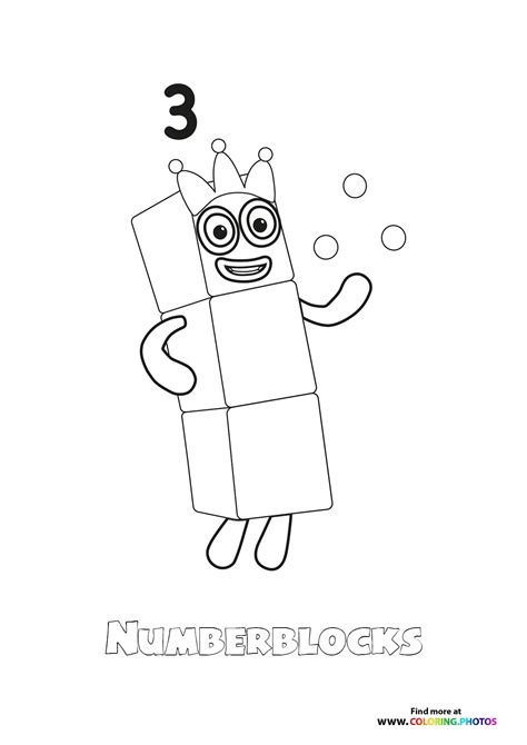 Numberblocks - Coloring Pages for kids | 100% free print or download