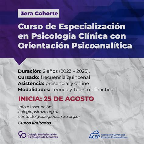 Curso De Especializaci N En Psicolog A Cl Nica Con Orientaci N