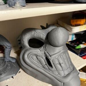 3D Printed Sweet Tooth Clown Mask Inspired by Twisted Metal - Etsy