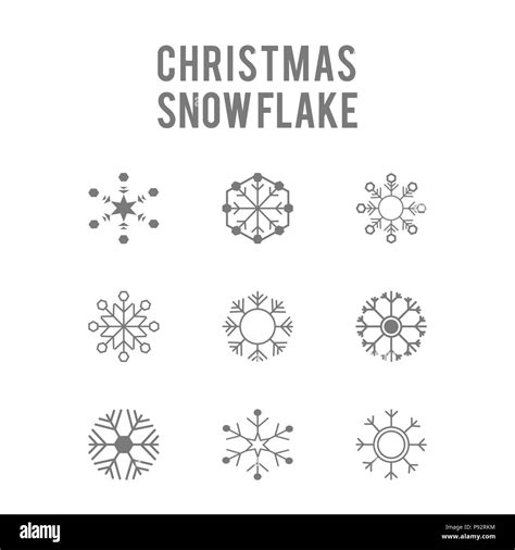 Chrismtas snowflakes icons set. For web design and application ...