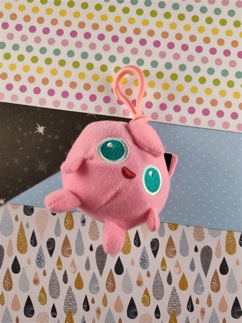 Vintage 1998 Pokemon Jigglypuff Plush Keychain Zipper… - Gem