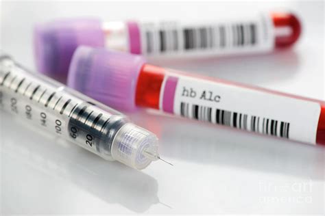 Insulin Pen And Hba1c Blood Test Tubes Photograph By Sherry Yates Young