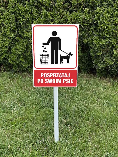 Nie zaśmiecać trawników na słupku