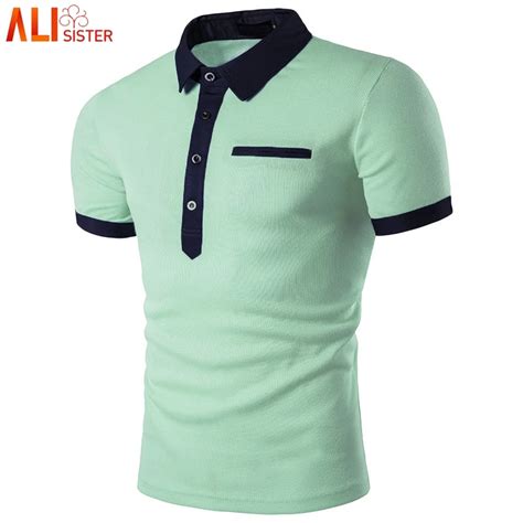 Fashion Mint Green Polo Shirt Men Polo Homme 2019 Summer Style Short ...