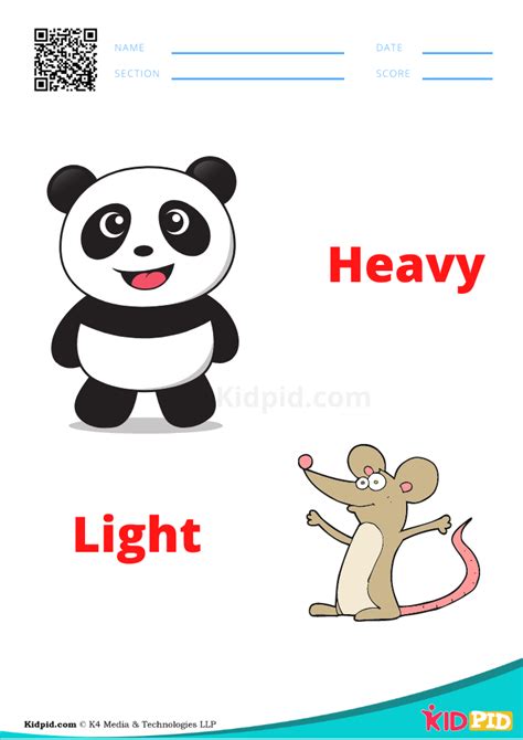 Heavy or Light: Measuring Weight Worksheets - Kidpid