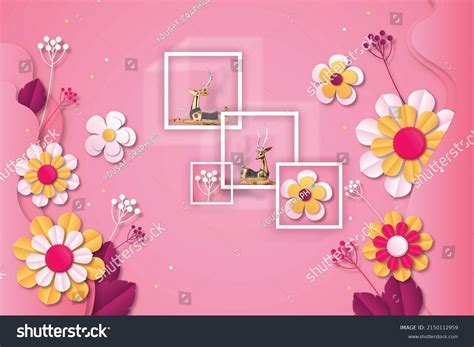 3d Wallpaper Room Wall Design Beautiful Stock Photo 2150112959 ...