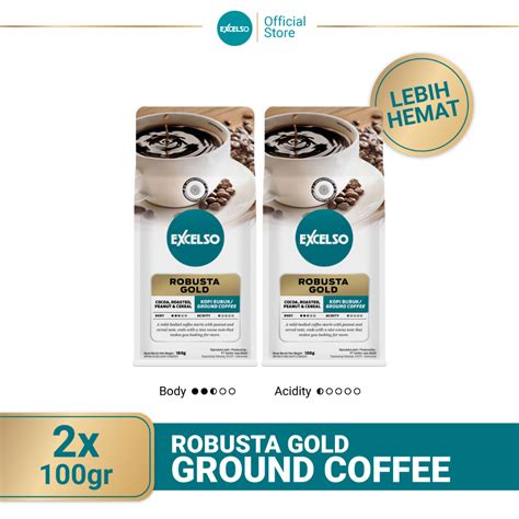 Jual Excelso Robusta Gold Bubuk G Twin Pack Shopee Indonesia