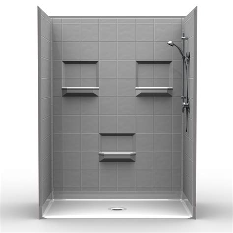 60x36 Multi Piece Barrier Free Shower 8 Tile Center Drain