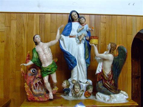 Nuestra Madre Sant Sima De La Luz Mother Mary Statue Painting