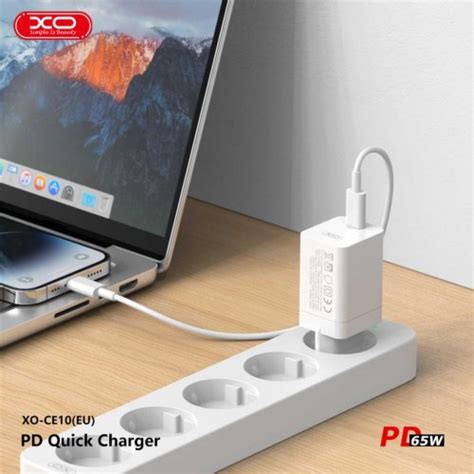 Купить Сетевое зарядное устройство XO CE10 USB Type C 65W White цена