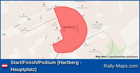 Karte Start Ziel Podium Hartberg Hauptplatz Hartbergerland Rallye