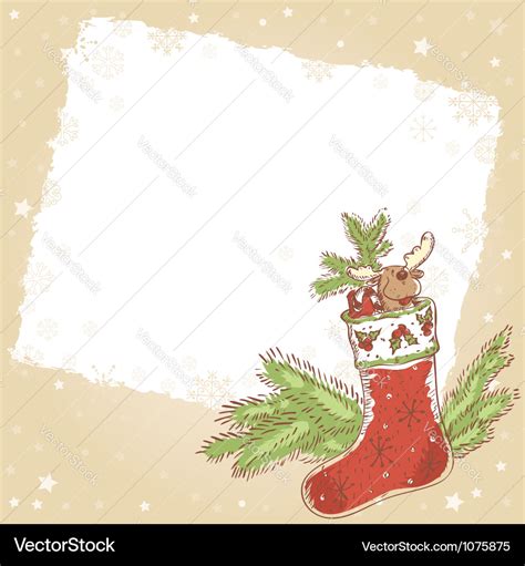 Christmas stocking Royalty Free Vector Image - VectorStock