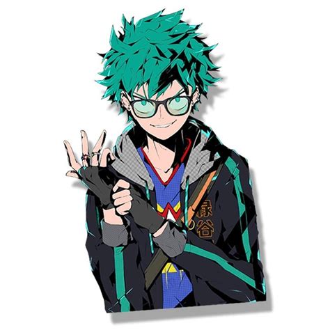 My Hero Academia Deku Street Punk Vinyl Car Sticker Little