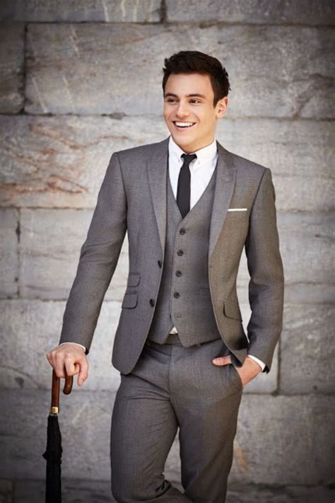 Grey Suit And Vest Mens Outfits Suits Suit Fit Guide